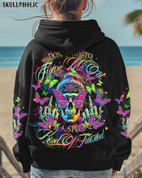 DON'T TRY TO FIGURE ME OUT  MESSY SKULL ALL OVER PRINT   - TLTR2001251