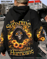 SHE IS SUNSHINE SKULL REAPER SUNFLOWER ALL OVER PRINT - TLTR2001242