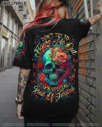 DON'T TRY TO FIGURE ME OUT SKULL ALL OVER PRINT - YHHG1112251