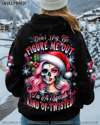 DON'T TRY TO FIGURE ME OUT SKULL CHRISTMAS ALL OVER PRINT - YHLT0411251