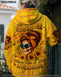 SHE IS SUNSHINE SUNFLOWER SKULL ALL OVER PRINT - YHHG3110251