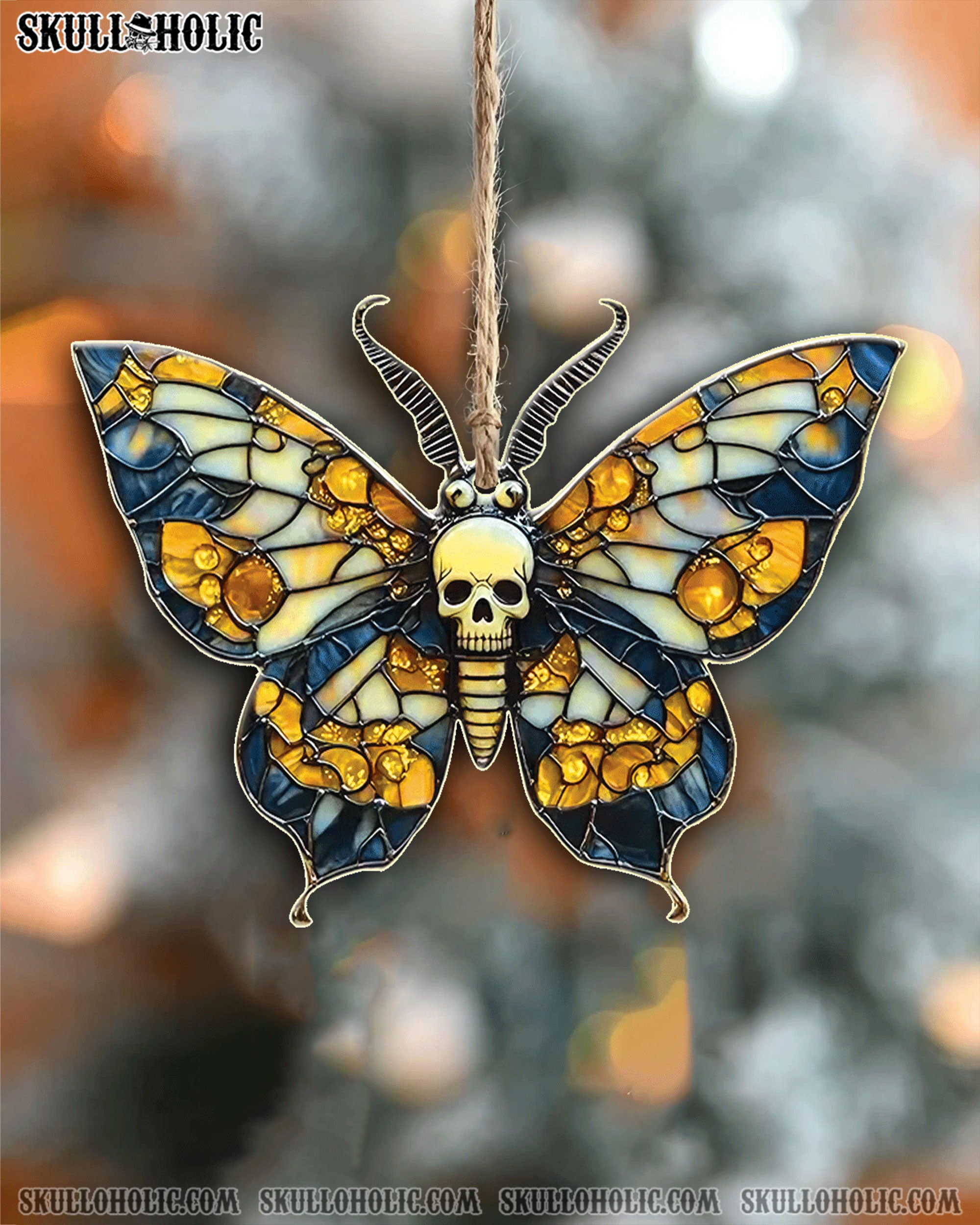 GOTHIC SKULL BUTTERFLY  ORNAMENT & KEYCHAIN - YHLT1508254
