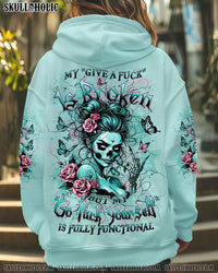 MY GIVE A F IS BROKEN SKULL LADY ALL OVER PRINT - YHLT2512243