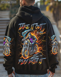 TAKE IT OUT AND PLAY WITH IT BIKER SKULL ALL OVER PRINT - TLNZ2907251