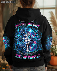 DON'T TRY TO FIGURE ME OUT SKULL LADY ALL OVER PRINT - TLTW0708241