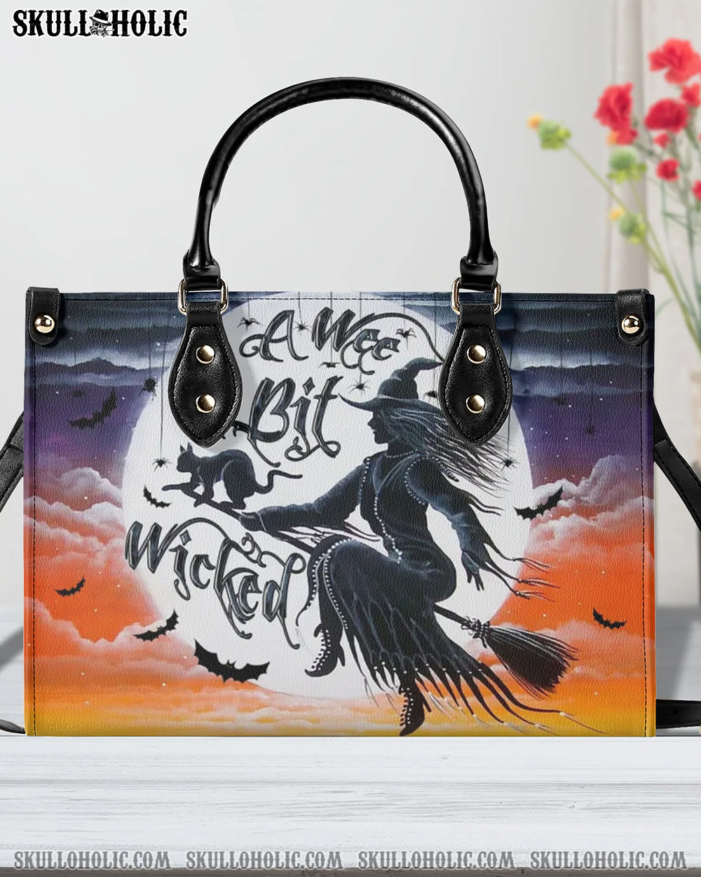 A WEE BIT WICKED HALLOWEEN LEATHER HANDBAG - YHLN1609244