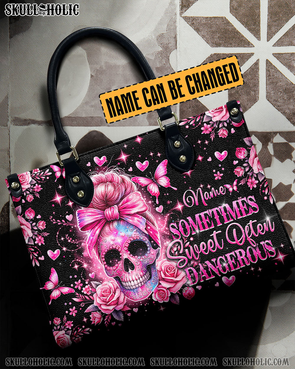 SOMETIMES SWEET OFTEN DANGEROUS LEATHER HANDBAG - TYTD1506241