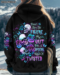 DON'T TRY TO FIGURE ME OUT ROSE SKULL ALL OVER PRINT  - TLTW2911241
