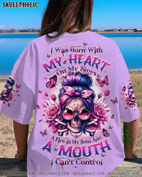 A MOUTH I CAN'T CONTROL MESSY BUN SKULL ALL OVER PRINT - TLTW1605241