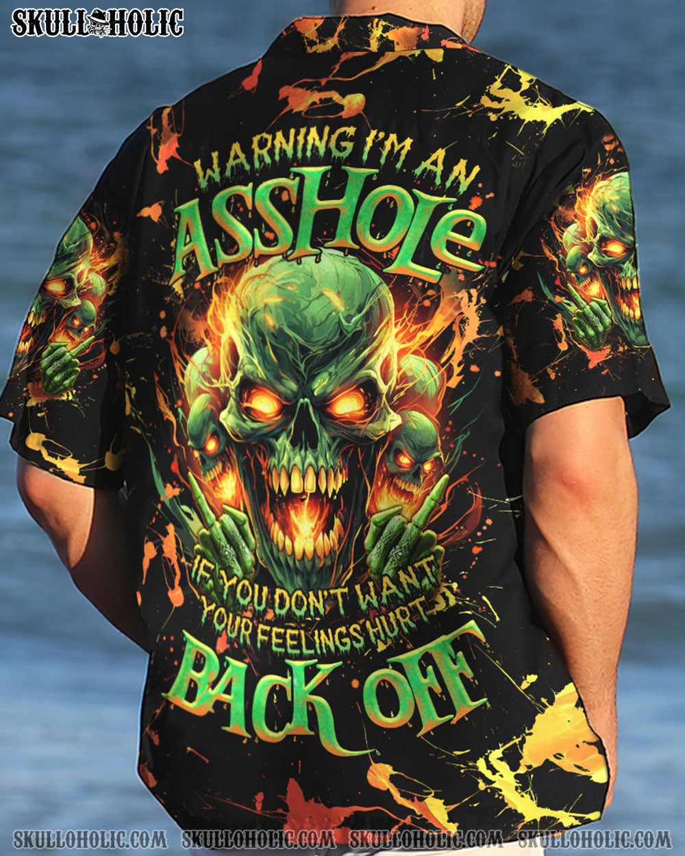 WARNING I'M AN A SKULL HAWAIIAN SHIRT - TLNZ1305248