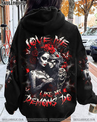 LOVE ME LIKE MY DEMONS DO SKULL ALL OVER PRINT - YHDU2908242