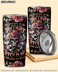THE GOOD GIRL IN ME BONES SUGAR SKULL TUMBLER - TLNZ2201244