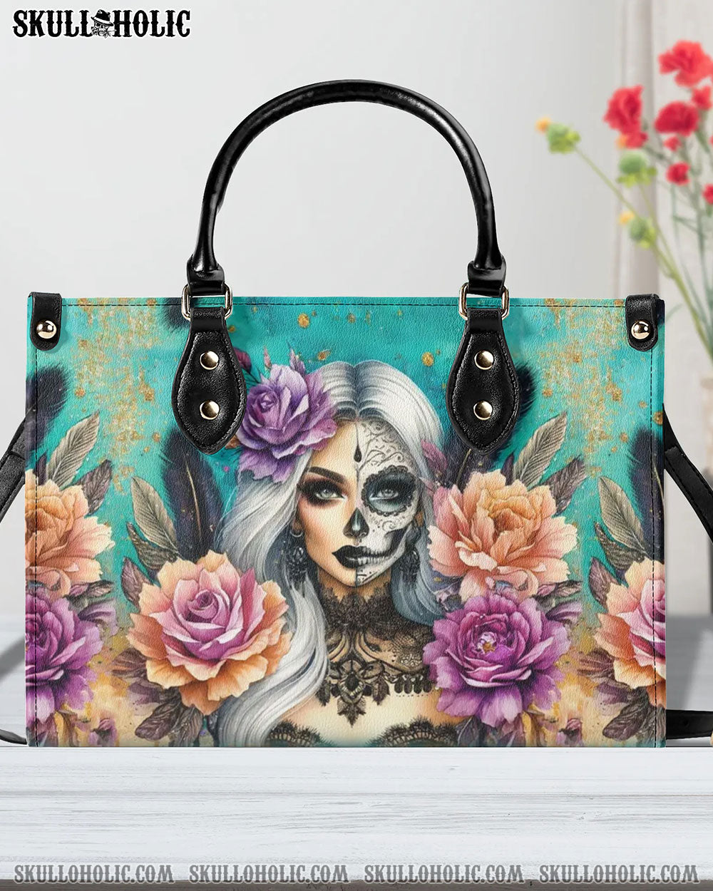 SKULL WOMAN LEATHER HANDBAG - YHHG0807244