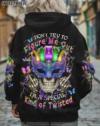 DON'T TRY TO FIGURE ME OUT MARDI GRAS ALL OVER PRINT - YHHN0502251