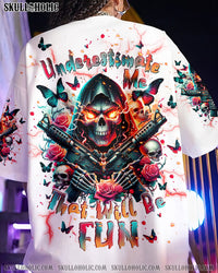 UNDERESTIMATE ME REAPER SKULL ALL OVER PRINT - TLPQ1403244