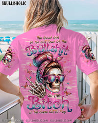 THE GOOD GIRL IN ME SKULL MESSY BUN ALL OVER PRINT - TLTW2606241