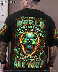 WHICH LUCKY ONE ARE YOU SKULL ALL OVER PRINT - YHLN1607242