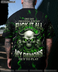 ONE DAY I'M GONNA JUST SAY SKULL DEMON TIE DYE ALL OVER PRINT   - TLNT3006252