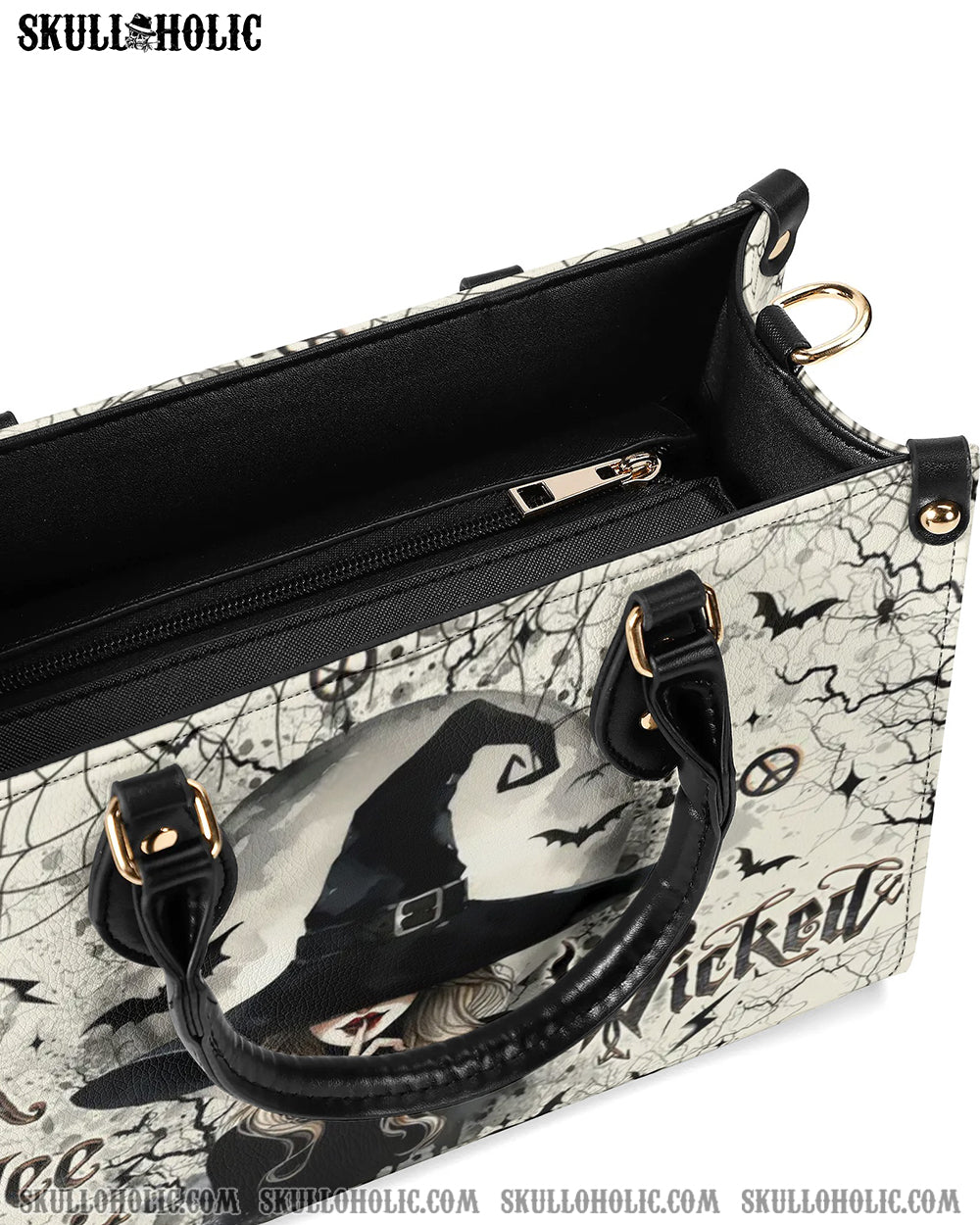 A WEE BIT WICKED HALLOWEEN LEATHER HANDBAG - YHLT1009244