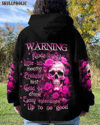 WARNING KINDA SKULL ROSE ALL OVER PRINT - YHKD0411242