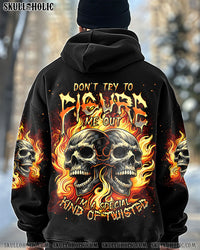 DON'T TRY TO FIGURE ME OUT FIRE SKULL ALL OVER PRINT  - TLNT2611244