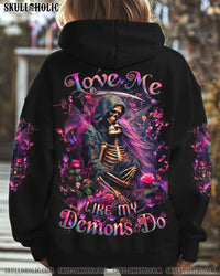 LOVE ME LIKE MY DEMONS DO SKULL ALL OVER PRINT - YHLT2002252