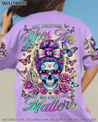 NOT EVERYONE LIKES ME SKULL MESSY BUN ALL OVER PRINT - TLTR2707241