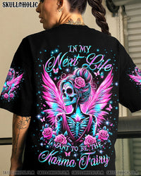 KARMA FAIRY SKULL SKELETON ROSE ALL OVER PRINT - YHKD0606244