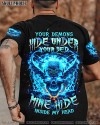 YOUR DEMONS HIDE UNDER YOUR BED SKULL ALL OVER PRINT - TLTW1906246
