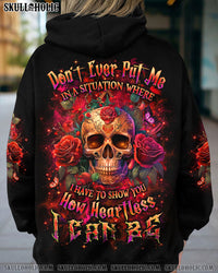 HOW HEARTLESS I CAN BE SKULL LADY ALL OVER PRINT - YHLT0801251
