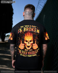 MY GIVE A F IS BROKEN SKULL ALL OVER PRINT  - TLNZ2804251