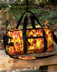 FLAMING SKULL TRAVELLING BAG - YHHG0309254
