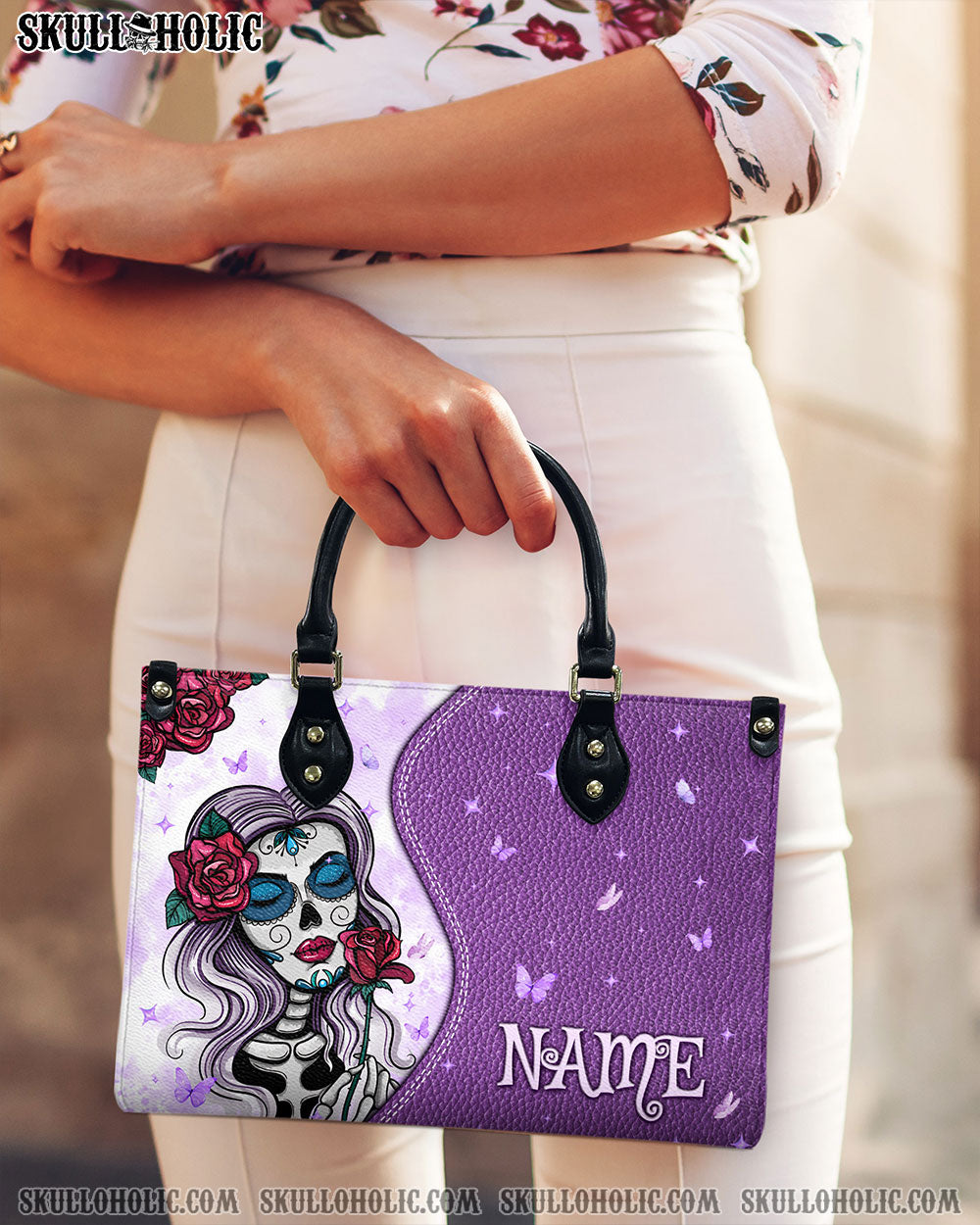 SKULL LADY LEATHER HANDBAG  - TLPQ1010242