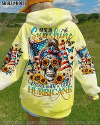 SHE IS SUNSHINE FLAG SKULL ALL OVER PRINT - TLNO1611233