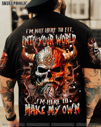 I'M NOT HERE TO FIT INTO YOUR WORLD VIKING SKULL ALL OVER PRINT - YHHN2503253