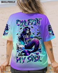 CREEPIN' IT COLD LIKE MY SOUL MERMAID SKELETON ALL OVER PRINT  - TLTR0606252