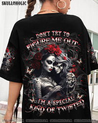DON'T TRY TO FIGURE ME OUT SKULL ALL OVER PRINT - YHKD2803244