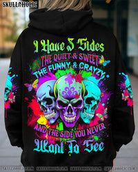 I HAVE 3 SIDES 3 SKULLS ALL OVER PRINT - YHLT2011241