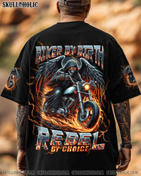 BIKER BY BIRTH REBEL BY CHOICE SKULL ALL OVER PRINT   - TLTW2806251