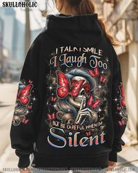 BE CAREFUL WHEN I'M SILENT SKULL LADY ALL OVER PRINT - TLNZ2312241