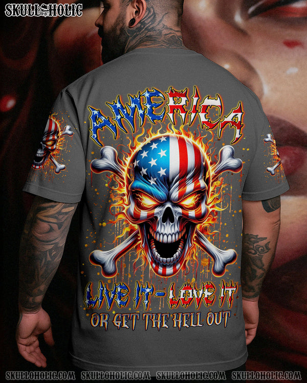 AMERICA LIVE IT LOVE IT OR GET THE HELL OUT ALL OVER PRINT - YHLN0910253