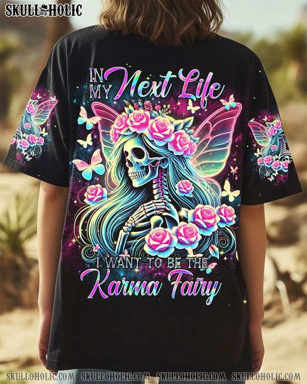 KARMA FAIRY SKULL SKELETON ROSE ALL OVER PRINT - TLNT1408271