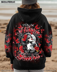 YES I'M A B BUT NOT YOURS SUGAR SKULL ALL OVER PRINT - TLTR0403251