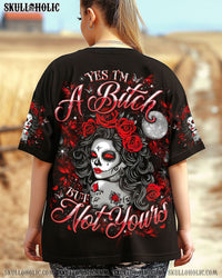 YES I'M A B BUT NOT YOURS SUGAR SKULL ALL OVER PRINT - TLNO0703252