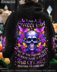 I AM A SWEET GIRL FLOWER SKULL ALL OVER PRINT - YHLT0512231
