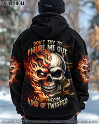 DON'T TRY TO FIGURE ME OUT FIRE HALF SKULL ALL OVER PRINT   - TLNT2311241