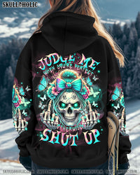 JUDGE ME WHEN SKULL MESSY BUN ALL OVER PRINT  - TLTR0401251