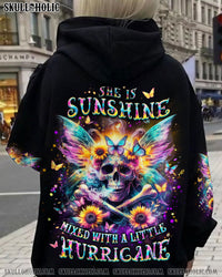 SHE IS SUNSHINE SKULL SUNFLOWERS ALL OVER PRINT - YHLT0803243