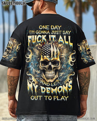ONE DAY I'M GONNA JUST SAY SKULL ALL OVER PRINT   - TLNZ1004252