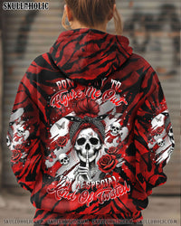 DON'T TRY TO FIGURE ME OUT MESSY BUN SKULL ALL OVER PRINT - TLTR1202252
